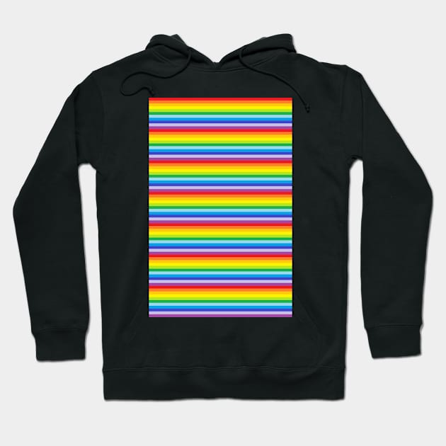 Rainbow Stripe Pattern Hoodie by Wicca Fairy